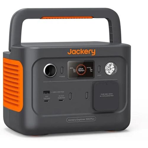 Jackery Explorer 300 Plus Portable Electric Station, 288Wh300W Capacity with Durable LiFePO4 Battery, 3.7kg Lightweight Easy to Car