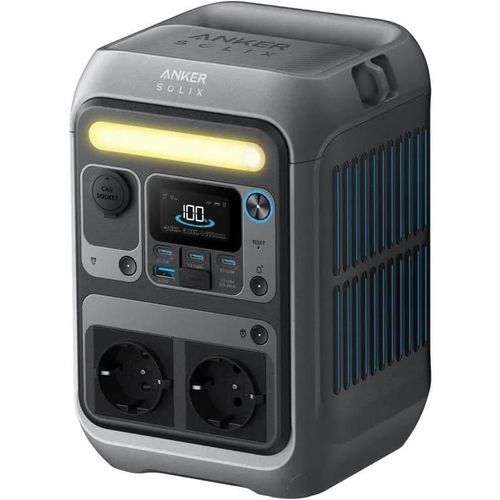 Anker SOLIX C300 Portable Power Station, 288Wh LiFePO4 Battery, 300W Solar Generator (Peak 600W), 140W Bilateral Charging, Camping,