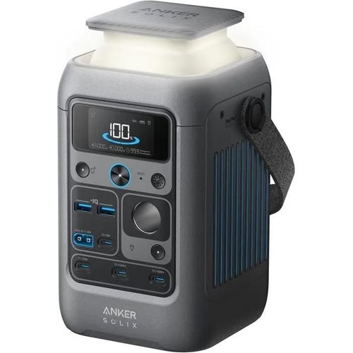 Anker SOLIX C300 DC PowerBank, Power Station, 288Wh (90,000mAh) for Multiple Devices, LiFePO4 Battery, 300W Solar Generator, Camping