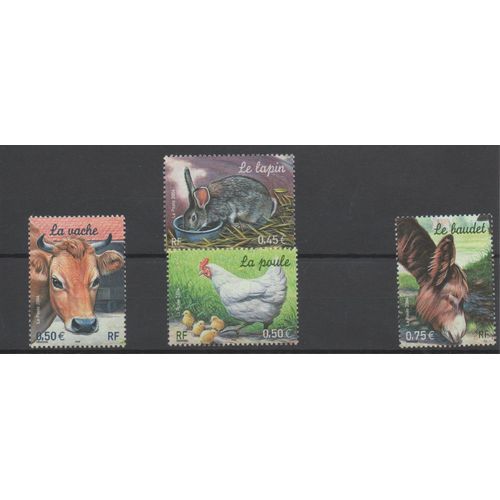 France Timbres Animaux De La Ferme 2004