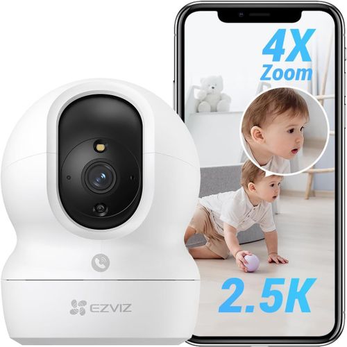 CHECARZHN--NO1-Cp1 Pro 4Mp Caméra Surveillance Wifi Intérieure, Camera Bébé Wifi 2.4Ghz Pan/Tilt À 360 °, Vision Nocturne Intelligente, Suivi Auto, Audio Bidirectionnel, Mode Veille, Compatible Avec Alexa