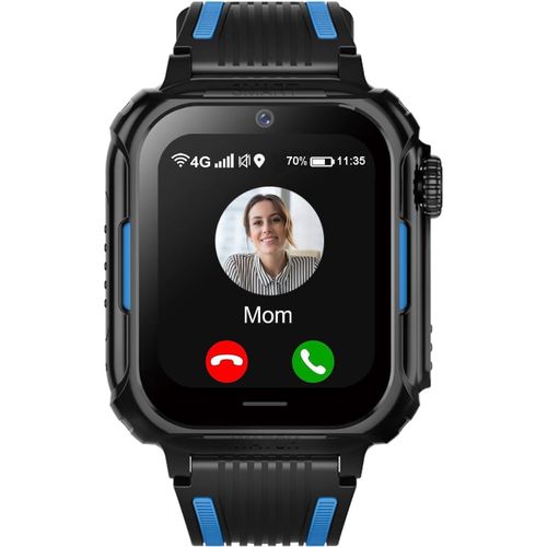 Checarzhn--No1-Montre Connectée Enfant Gps 4g Montre Telephone Étanche Avec Wifi Appel Vidéo Sos Mode Classe Notification De Vibration Smartwatch Enfant Cadeaux Pour 5-12 Garçons Filles