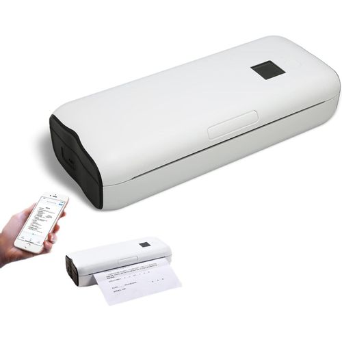 CHECARZHN--NO1-Imprimantes Portables Sans Fil Pour Les Voyages, Prend En Charge Le Papier Thermique A4 De 8,26 X 11,69 Pouces, Imprimante Thermique Pour Le Bureau À Domicile,