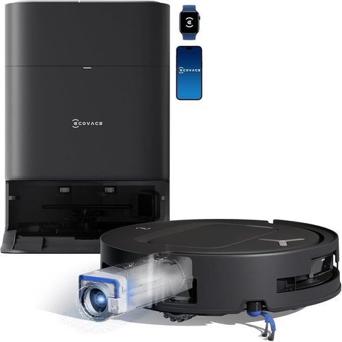 CHECARZHN--NO1-Deebot T80 Omni Robot Aspirateur Laveur, 18 000 Pa, Nettoyage Automatique Instantané Ozmo Roller, Zerotangle 3.0, Lavage À L'Eau C 40-75 ¿, Séchage À Air Chaud, Noir
