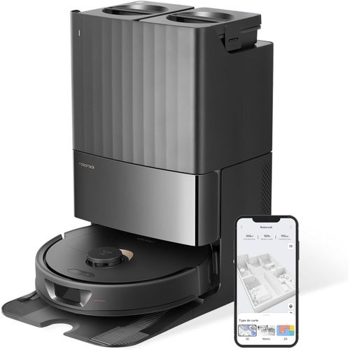 CHECARZHN--NO1-Qrevo Robot Aspirateur Laveur Avec Station, Fonctions Automatiques Vidage, Lavage, Séchage, Nettoyage De La Station, Remplis , 5500 Pa, Double Serpillière Rotative, Cartographie 3D