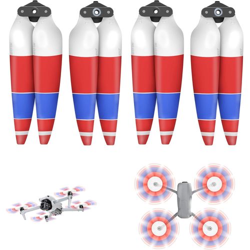 Checarzhn--No1-8747f Hélice Couleur Pour Dji Air 3 Hélice Ccw Cw Pour Drone Réduction Du Bruit Accessoires Pour Drones Pièce De Remplacement Propeller (Multi Couleur*4)-Fututech