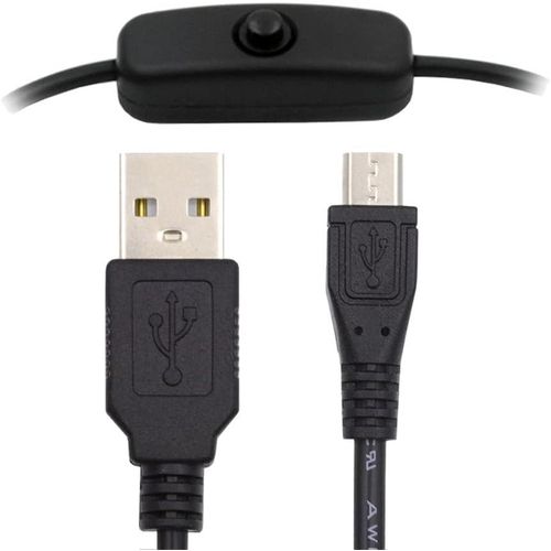 CHECARZHN--NO1-Rallonge Micro Usb 5 Broches Usb 2.0 Vers Câble D'Extension De Type A Avec Bouton Marche/Arrêt Pour Bande Led Cc 5 V Lampe De Bureau Ventilateur Caméra 1,5 M