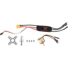 Checarzhn--No1-Rc Drone Brushless Setcontrôleurs De Vitesse Électriques 2212 1400kv Moteur + 40a Brushless Esc Set Métal + Composants Électroniques-Alomejor