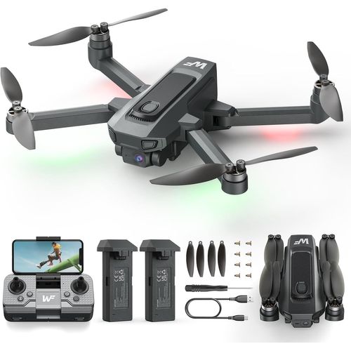 Checarzhn--No1-D25 Drone Avec Caméra Pour Enfants 1080p Fpv Pour Adultes, Avec Transmission 5g, Quadricoptère Rc Pliable, Drone Jouet Compact, Moteur Brushless, Maintien D'altitude, Flips 3d, 2 Batteries-Deerc
