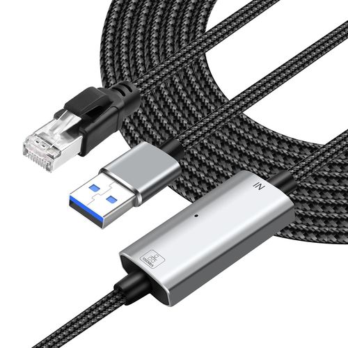 CHECARZHN--NO1-Câble Usb A Vers Ethernet Gigabit Lan Réseau 1 Gbps Usb 3.0 Type A Mâle Vers Rj45 Mâle/Femelle Câble Adaptateur Pour Ordinateur Portable, Pc Et Plus Encore, Directement Connecté Au