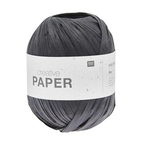 Pelote Creative Paper ¿ Rico Design : Le Fil Idéal Pour Vos Créations En Papier. Color : 10 Noir