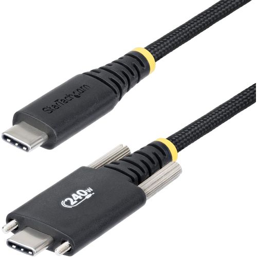 CHECARZHN--NO1-Câble De Charge Usb-C De 2M, Verrouillage Par Vis Latérale, 240W (5A) Pd Epr, Câble Usb 2.0 Robuste, Usb-If