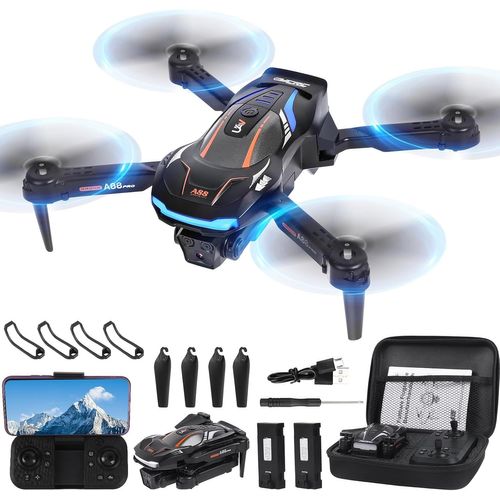 Checarzhn--No1-Mini Drone Pour Enfant Avec Caméra 1080p Hd, Avec Une Touche Décollage/Atterris , Flip 3d, Capteur De Gravité, Contrôle Gestuel, 2 Batteries, Drones Fpv Pour Enfants Adultes Débutants (Noir)-Euakee