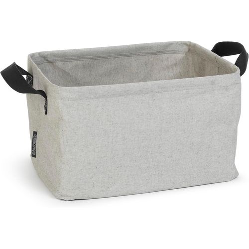 CHECARZHN--NO1-Panier À Linge Pliable - Multi-Fonctionnelle Stockage - Se Plie À Plat - Revêtement Résistant À L'Eau - Transport Facile - Poignées Souples - Gros Volume - Gris - 35 L