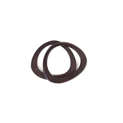 Lot De 2 Anses De Sac En Bois En Forme De Triangle - Dmc. Color : Marron Foncé