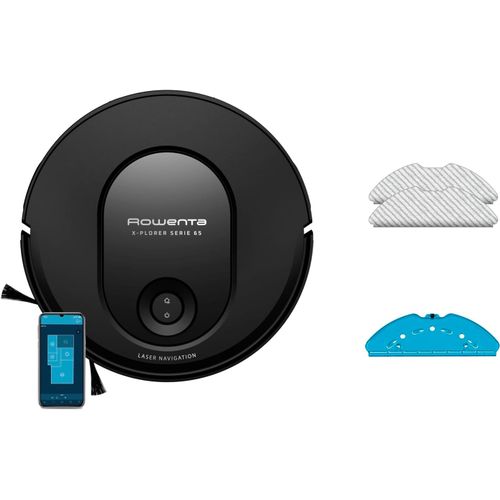 CHECARZHN--NO1-X-Plorer Serie 65, Robot Aspirateur Laveur, Technologie Laser, Nettoyage Méthodique, Design Ultra Fin Rr8L65Wh, Noir