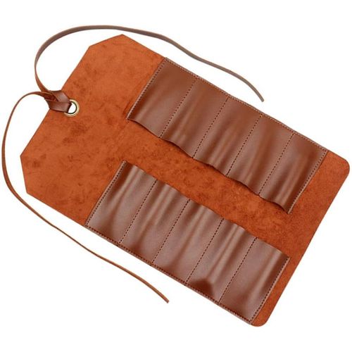 CHECARZHN--NO1-Outils Enroulable En Cuir - Vintage - Pour Le Travail Du Bois - À Porter Sur Un - Clé - Rouleau - Burin - Pochette - 10 Fentes - Organisateur D'Outils Pour Mécaniciens - Carpenter