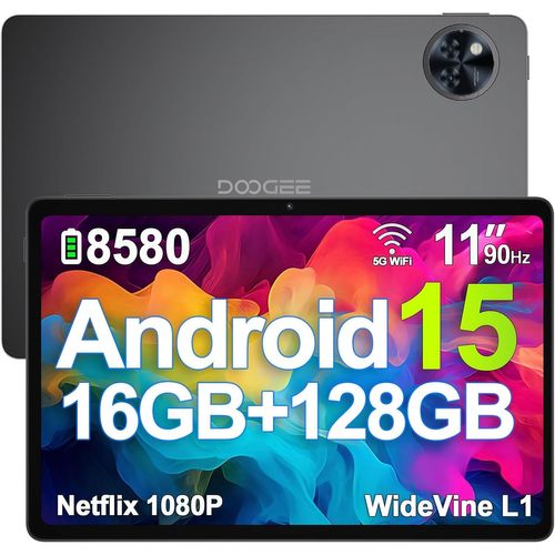 CHECARZHN--NO1-U11 Tablette Android 15, 11 Pouces 90 Hz, 16Gb Ram+128Gb Rom(2Tb Tf), Octa-Core Tablette Tactile, 8580Mah, Corps Métallique Ultra-Mince 7,9 Mm, Caméra 13Mp, Support Netflix/Face Id/5G Wifi
