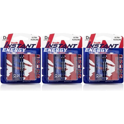 CHECARZHN--NO1-Instant Energy Lot De 6 Piles Alcalines Lr20/Am1/1,5 V Taille D