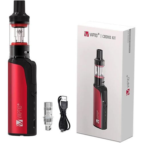 CHECARZHN--NO1-Cosmo Vape Kit 30W Cigarette Électronique Mod Atom ur De 2,0 Ml Et Bobines Vaporisateur Sans E Liquide Sans Nicotine (Rouge Kit)