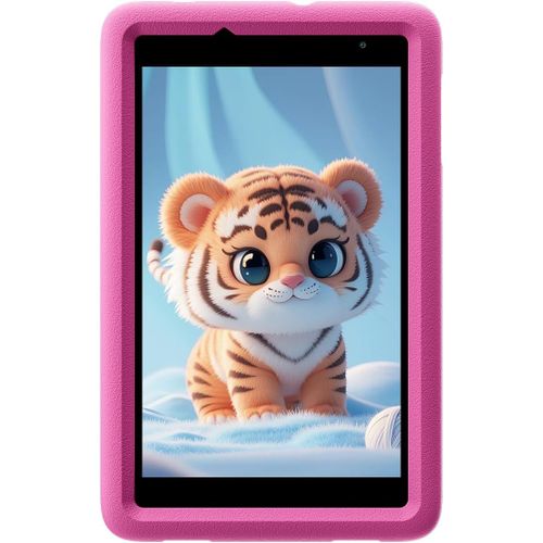 CHECARZHN--NO1-Tab A5 Kids Tablette Android 14, 8'' Ips Ecran Tablette Pour Enfants, 9Go+64Go(1To Carte Sd Externe), 4G Dual Sim, Caméra 5Mp+4Mp, Double Box Haut-Parleurs, Contrôles Parentaux, Rose