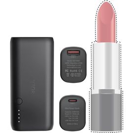 Checarzhn--No1-Petite Batterie Externe 5000mah, Légère Et Portable - Mini Power Bank Usb C Chargeur Pour Iphone Samsung Huawei Xiaomi (Noir)