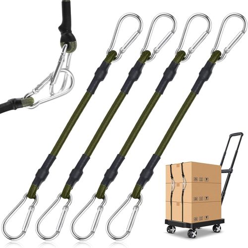 CHECARZHN--NO1-Tendeur En Caoutchouc Avec Mousqueton, 30 Cm, Avec Mousquetons, Sangles De Serrage, Tendeur En Caoutchouc Pour Voile D'Ombrage, Bâche, Jardin, Vélo, Voiture, Charge