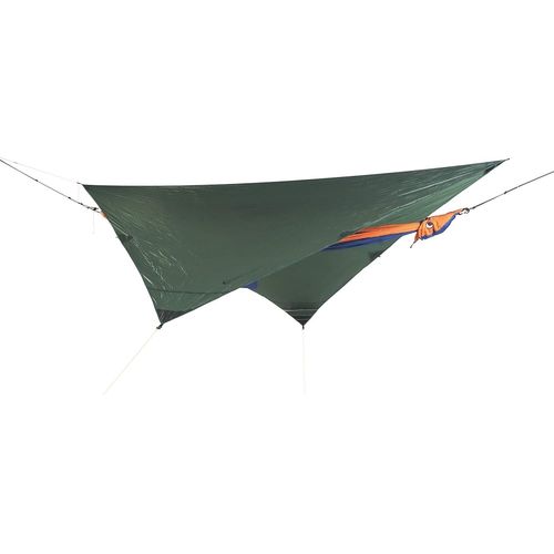 CHECARZHN--NO1-Fairtrade & Artisanal Lightest Tarp - Bâche Polyvalent Pour Hamac, Protège Contre Pluie/Soleil/Vent, Résistant À LEau Jusqu'À 2000 Mm, Diag. 3.5M, Temps D'Installation 1 Min.