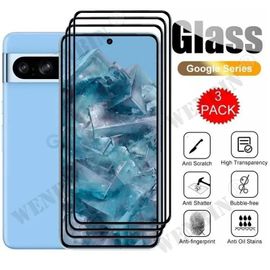 (3 Pcs Google Pixel 6) 3 Pièces Verre Trempé Pour Google Pixel Protecteur D'écran À Couverture Complète Incurvée