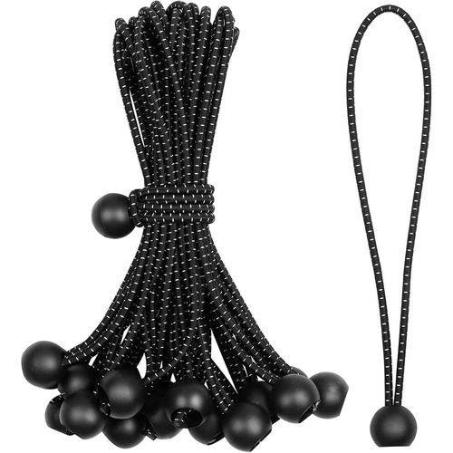 CHECARZHN--NO1-Lot De 20 Tendeurs En Caoutchouc De 20 Cm Avec Boule En Plastique Pour Bâches, Pavillons, Tentes, Forte Force De Serrage