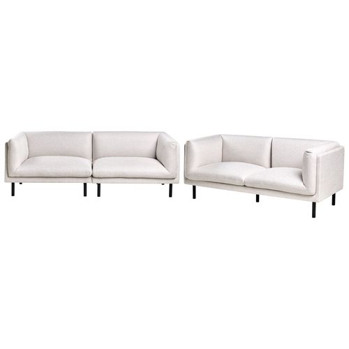 Ensemble De Salon Vorgod Tissu Beige Clair 5 Places