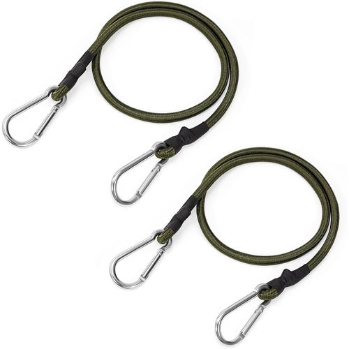 CHECARZHN--NO1-Tendeurs Avec Mousqueton Cordon Élastique Très Résistant Sangles D'Arrimage Pour Luggee Fixation De Moto, Voiture, Coffre, Vélo 90Cm 2 Pièces