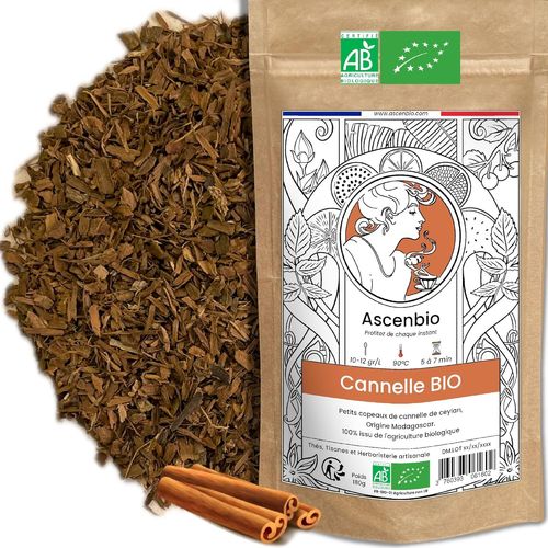 Checarzhn--No1-Copeaux De Cannelle De Ceylan Bio Pour Tisane Et Cuisine Morceaux De Cannelle 180g Vrac Préparé Et Conditionné En France Emballage Biodégradable