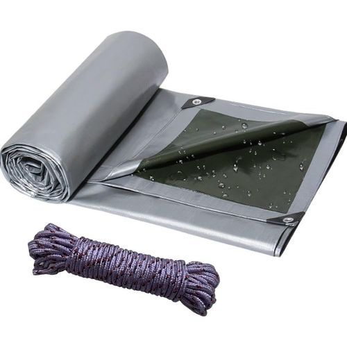 CHECARZHN--NO1-Bâche De Protection Imperméable Avec ?illets, Bâche Blanche En Polyéthylène 180 G/M², Résistante Aux Uv, Aux Intempéries, À La Déchirure, Pour Meubles De Jardin, Piscine, Voiture, Bateau, Ca
