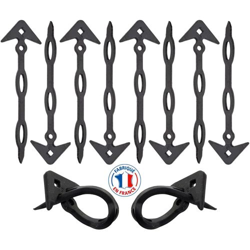 CHECARZHN--NO1-Tendeur Elastique Caoutchouc 14Cm, Fabriqué En France, U Intensif, Qualité Professionnelle, Attacher, Fixer, Ranger, Organ r, Attache Ajustable Réutilisable Qui S'Adapte À Vos Besoins Noir