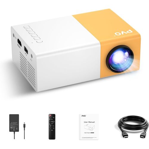 CHECARZHN--NO1-Mini Projecteur Portable Pour Dessin Animé, Petit Videoprojecteur Cadeau Pour Enfants, Vidéoprojecteur De Film En Plein Air, Rétroprojecteur À Led Pour Home Cinéma (Projecteur Yg300Pro