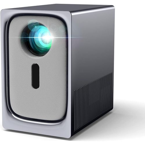 CHECARZHN--NO1-Mini Videoprojecteur 4K Supporté, Mini Projecteur Video Portable Retroprojecteur Portable Home Cinéma, Full Hd 1080P, Correction Verticale Auto, Focus Électrique, 15000 Lumen