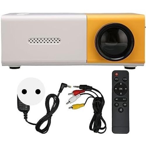 Checarzhn--No1-Mini Projecteur, Hdmi/Av/Carte Mémoire/Audio/1080p Full Hd Pris En, Projecteur Intelligent 200 Ansi Pour Projecteur Extérieur, Pour Téléphone, Tv Stick, Pour, Pour Ps5,
