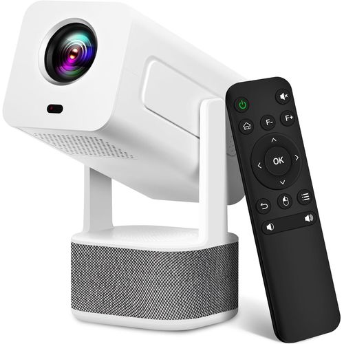CHECARZHN--NO1-Vidéoprojecteur, Prend En Charge Le Projecteur Full Hd 4K 1080P Avec Wifi 6 Et Bluetooth 5.0, Home Cinéma Portable 4K Vidéoprojecteur Correction Automatique Du Trapèze Compatible Avec