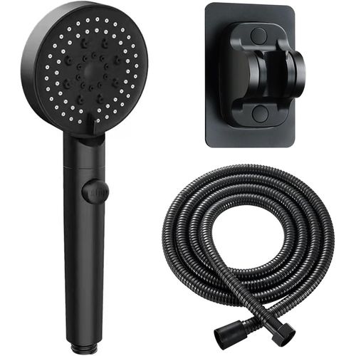 KGABERY-Pommeau De Douche Haute Pression,6 Modes Pommeau De Douche Avec 1.5M Tuyau Et Support,Douche,Pommeau De Douche Economie D'Eau,Douchette Douche Salle De Bain