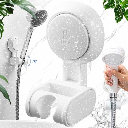KGABERY-Support Tête Douche,Support Pommeau De Douche Ventouse,Support De Pommeau De Douche Sans Perçage,Support De Pommeau Douche Pour Salle Bain,Support Douchette Mural (Capacité Charge 14 Kg)