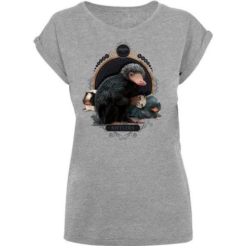 F4nt4stic T-Shirt 'phantastische Tierwesen Baby Nifflers'  Gris / Rose / Noir