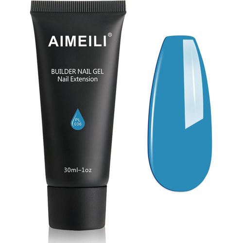 Extention Gel Pour Ongles, Néon Bleu Builder Construction Gel 30ml Faux Ongles Quick Building Uv Led Gel Vernis Semi Permanent Nail Art 036 