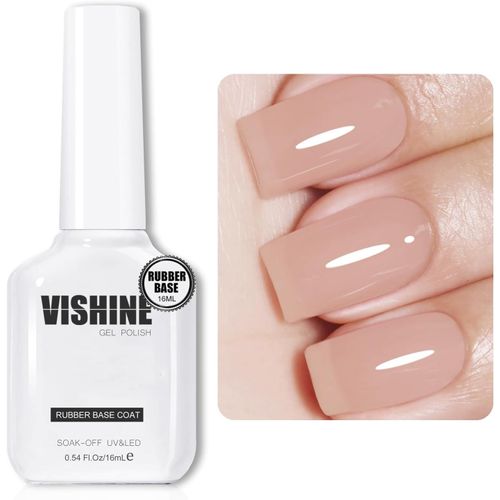 Rubber Base 5 En 1 Rubber Builder, 16ml Beige Milk Vernis Semi-Permanent Gel Vernis À Ongles Uv Led Gel Polish Renforcement Et Réparation De Manucure Nail Art #062 