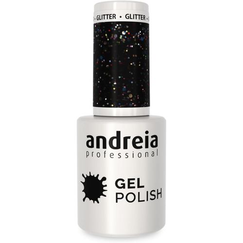 Vernis Gel Semi-Permanent Pour Lampe Uv/Led - Vernis À Ongles Couleur Intense Tenue 4 Semaines Pour French Manucure - Couleur 244 Paillettes Noires - Nuances De Nuit - 10 Ml 