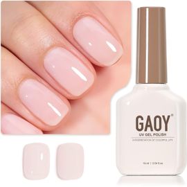 Vernis À Ongles Gel Rose Clair Transparent - 16 Ml - Blanc Laiteux - Pêche - Couleur Translucide 1352 - Vernis Gel À Séchage Sous Lampe Uv Pour Nail Art, Manucure Et Pédicure À La Maison 
