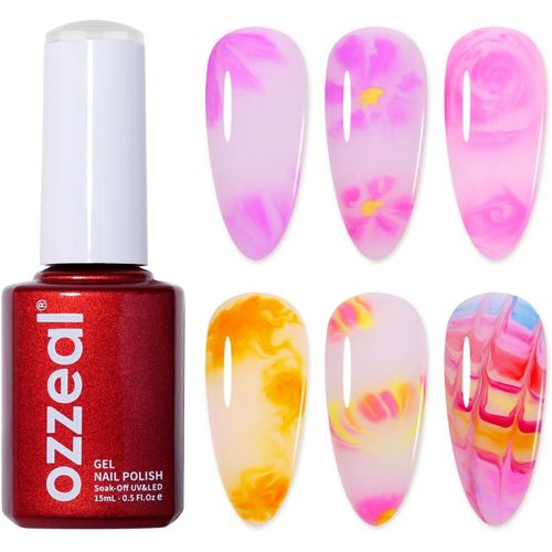 Clear Blooming Gel, 15ml Blooming Vernis À Ongles Pour Effet D'étalement Marbre Magique Aquarelle Fleur Blooming Vernis Semi Permanent Gel Soak Off Uv Led Manucure 