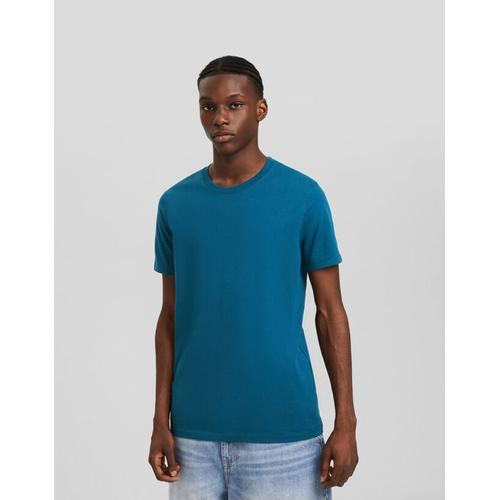  T-Shirt Manches Courtes Regular Fit Homme Xxl Bleu