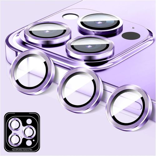 Protecteur D'objectif D'appareil Photo Pour Iphone 12 Pro Max, Protecteur D'écran En Verre Trempé Hd Pour Appareil Photo, Anneaux Métalliques À Alignement Automatique