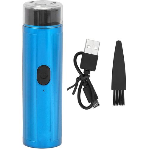 Checarzhn--No1-Rasoir Électrique Mini Rasoir Rasoir De Poche Pour Homme Rechargeable Par Usb Pour Les Ra S De Voyage Ra De Retouche Ra Électrique Portable Lavable Sans Fil Bleu Vert(Bleu)